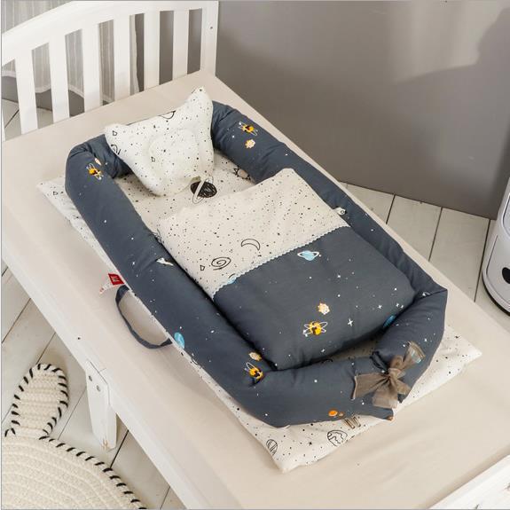 Baby Nest Lounger for Newborns – Breathable Padded Co-Sleeper Cushion with Removable Cover, Portable Infant Bed
