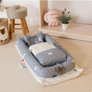 Baby Nest Lounger for Newborns – Breathable Padded Co-Sleeper Cushion with Removable Cover, Portable Infant Bed