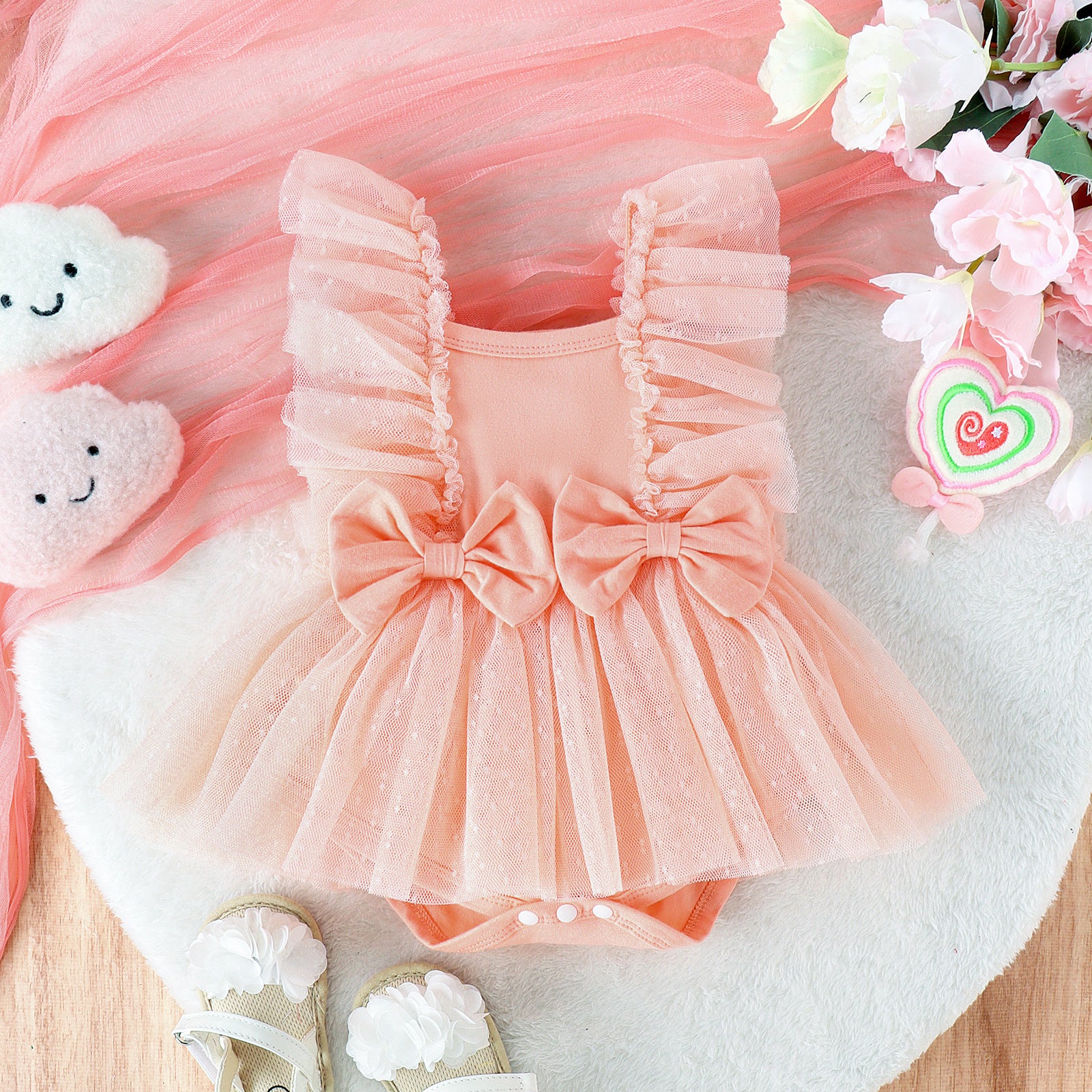 Princess Tulle Skirt Baby Jumpsuit