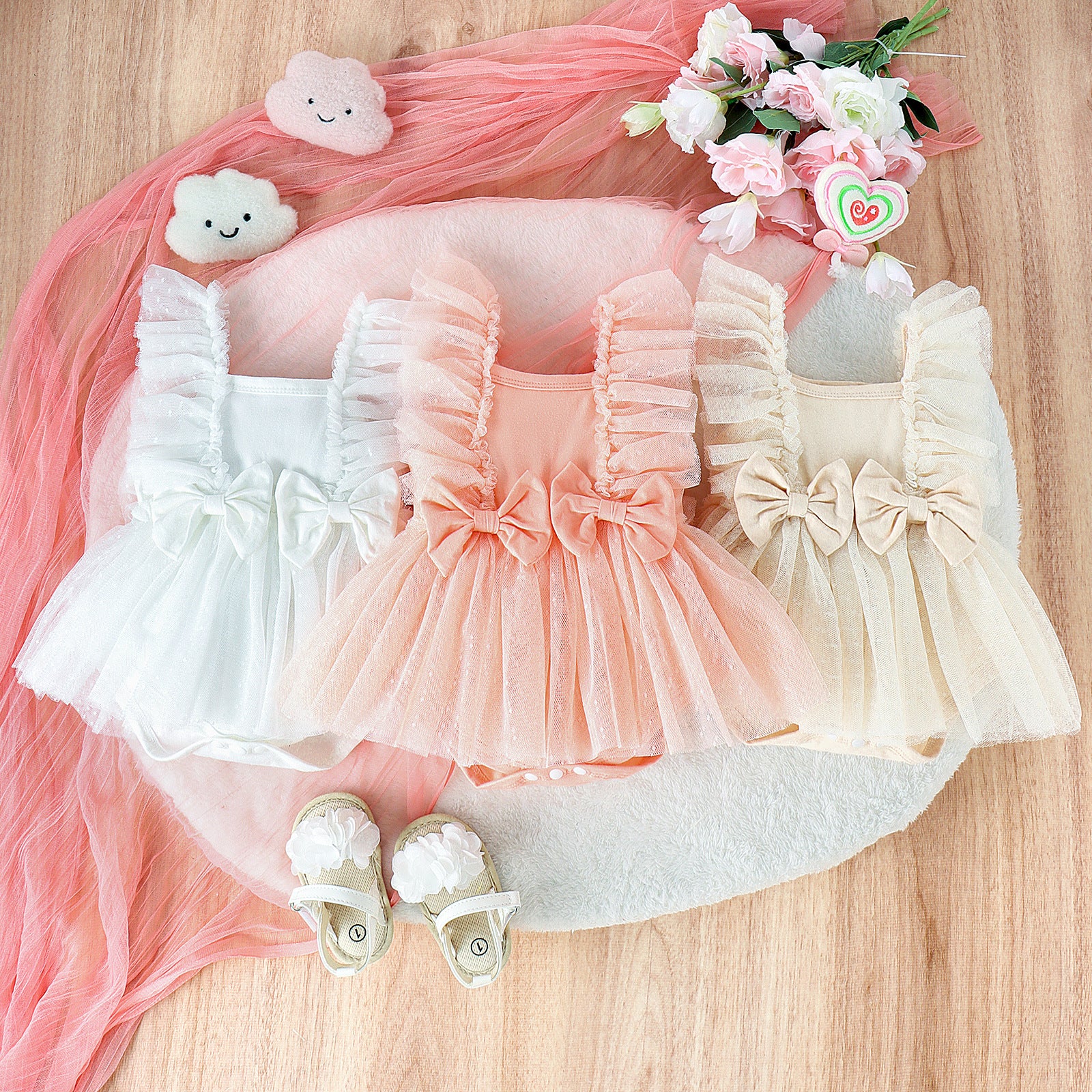 Princess Tulle Skirt Baby Jumpsuit