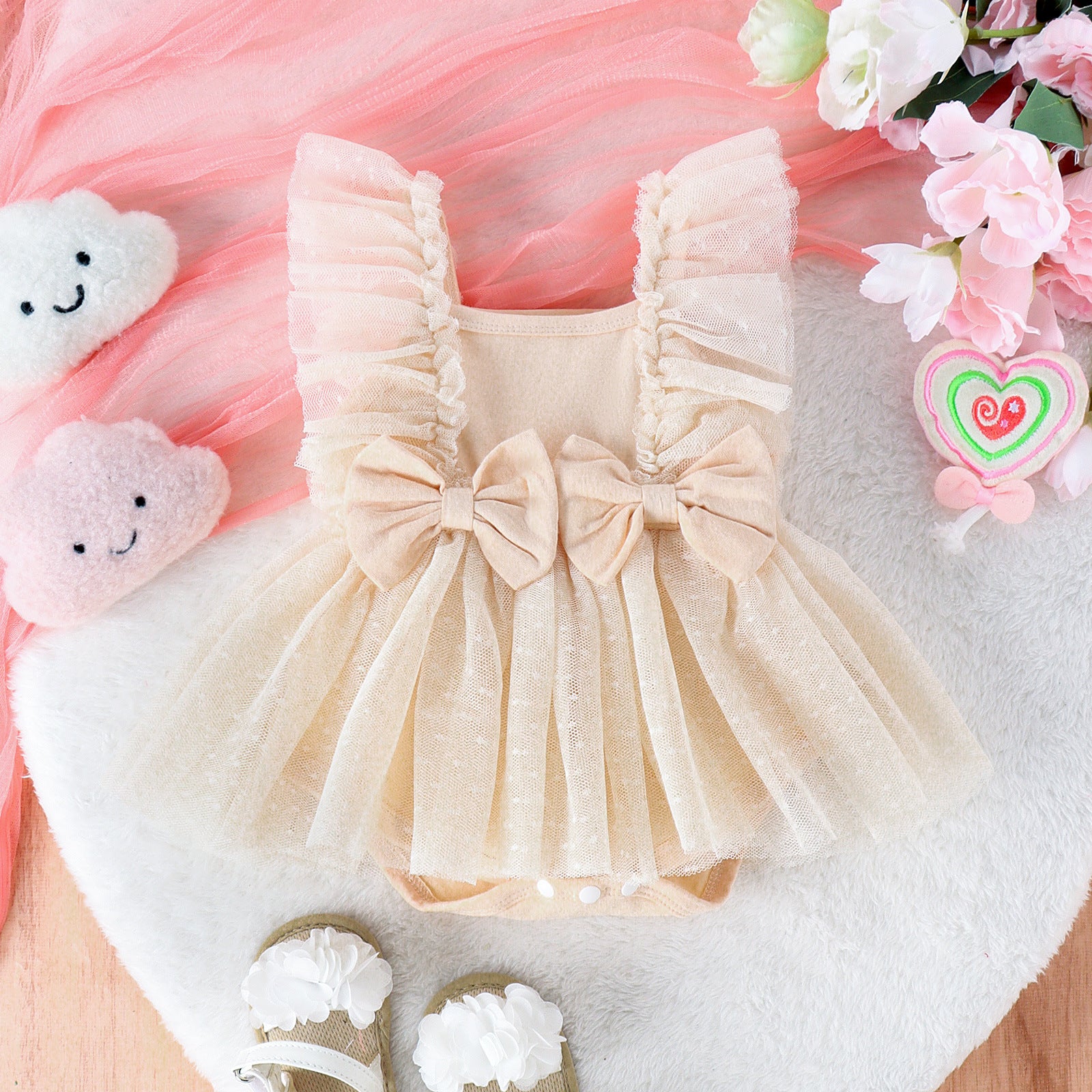 Princess Tulle Skirt Baby Jumpsuit