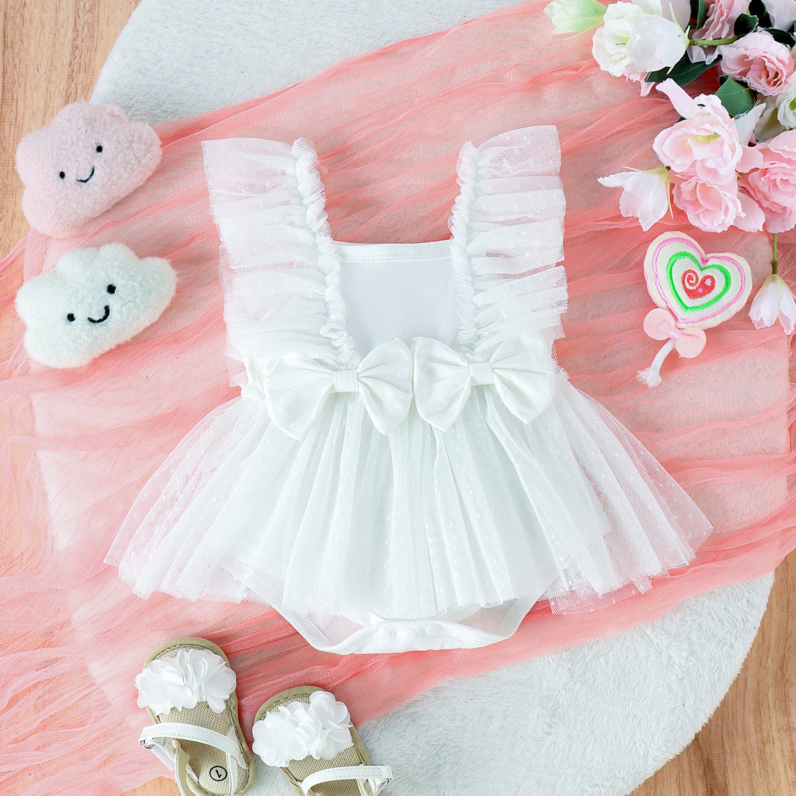 Princess Tulle Skirt Baby Jumpsuit