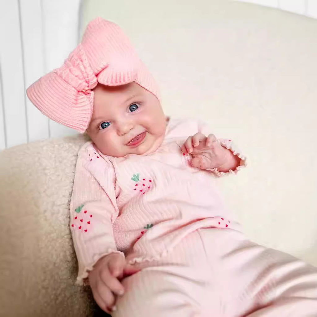 Strawberry 3-Piece Baby Outfit Set