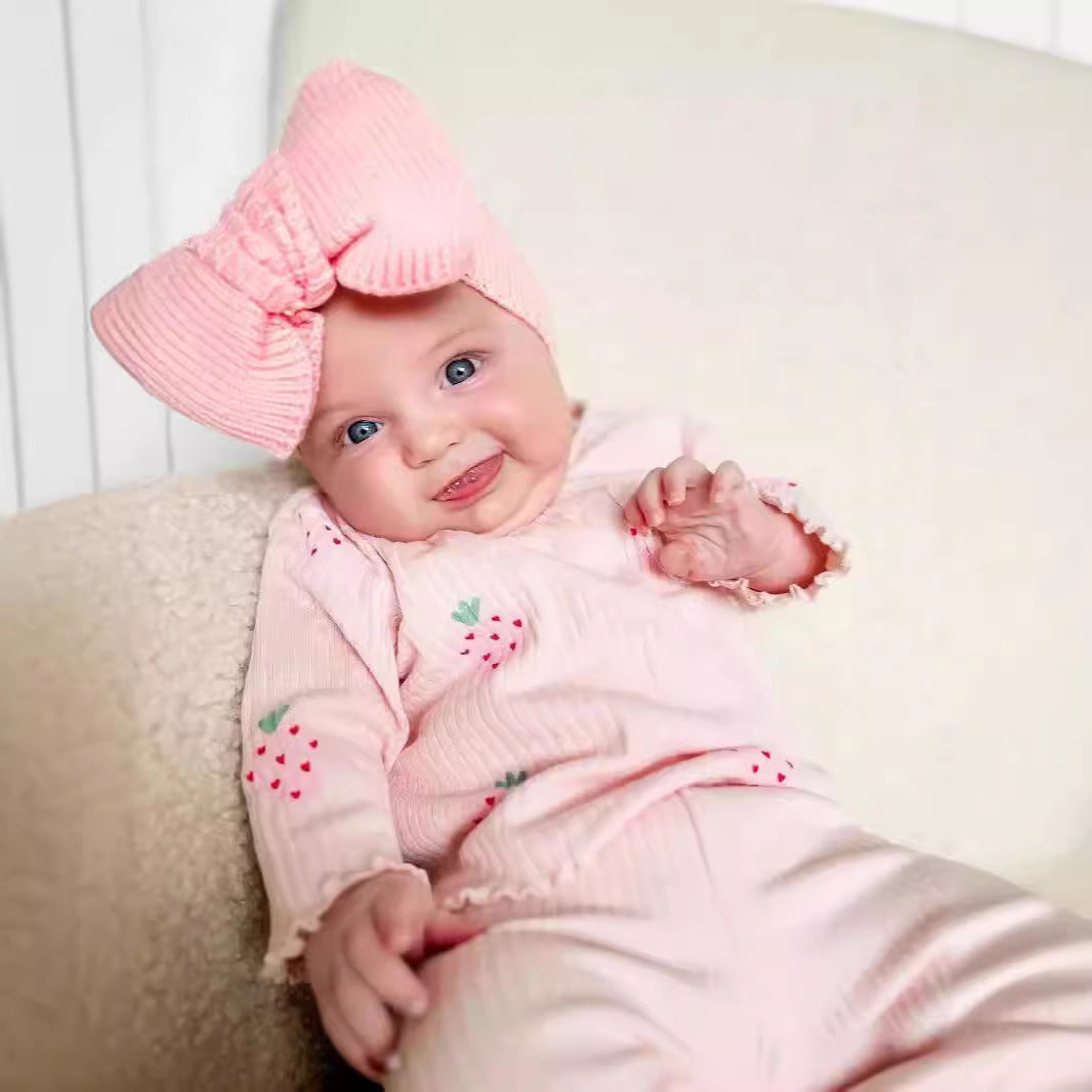 Strawberry 3-Piece Baby Outfit Set